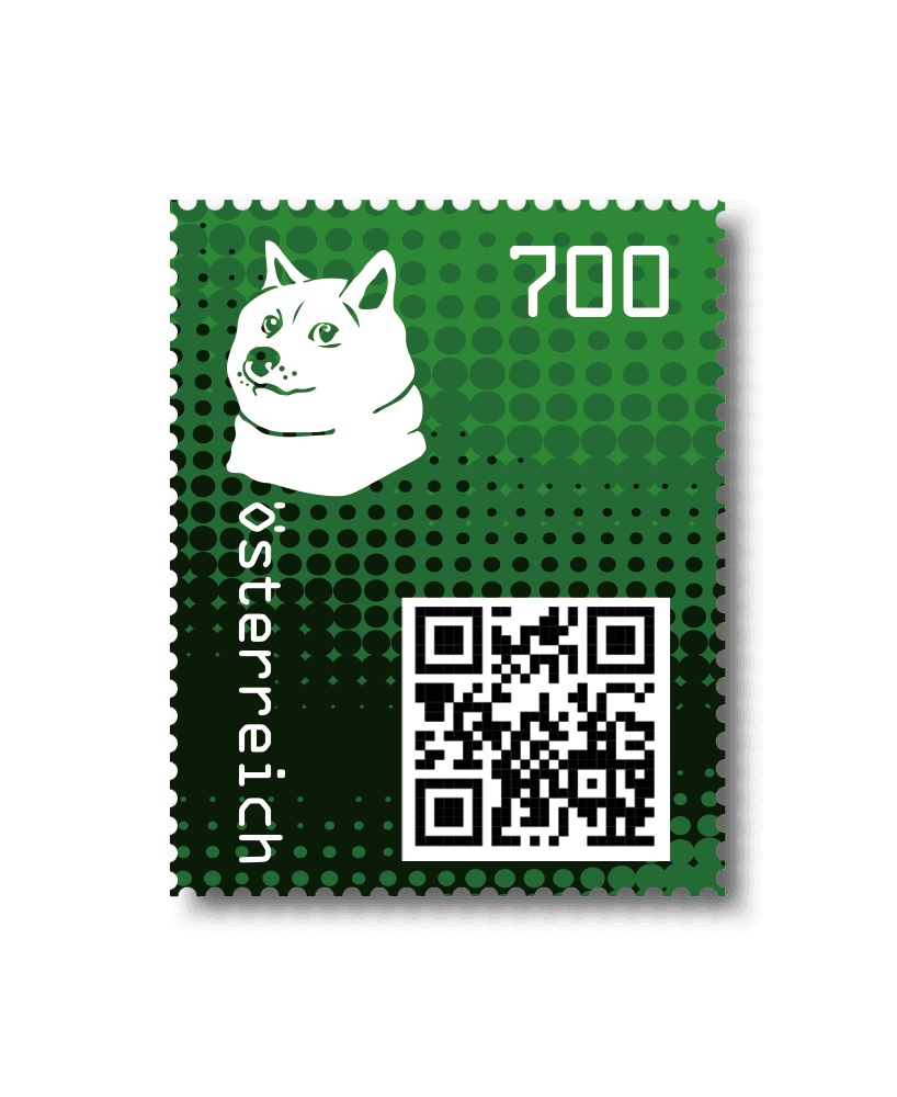2020 - Crypto Stamp 2 Doge - Grün