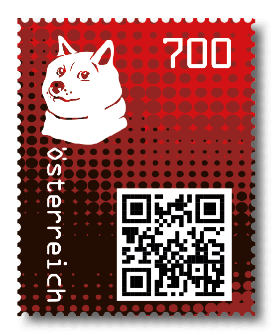 2020 - Crypto Stamp 2 Doge - Rot