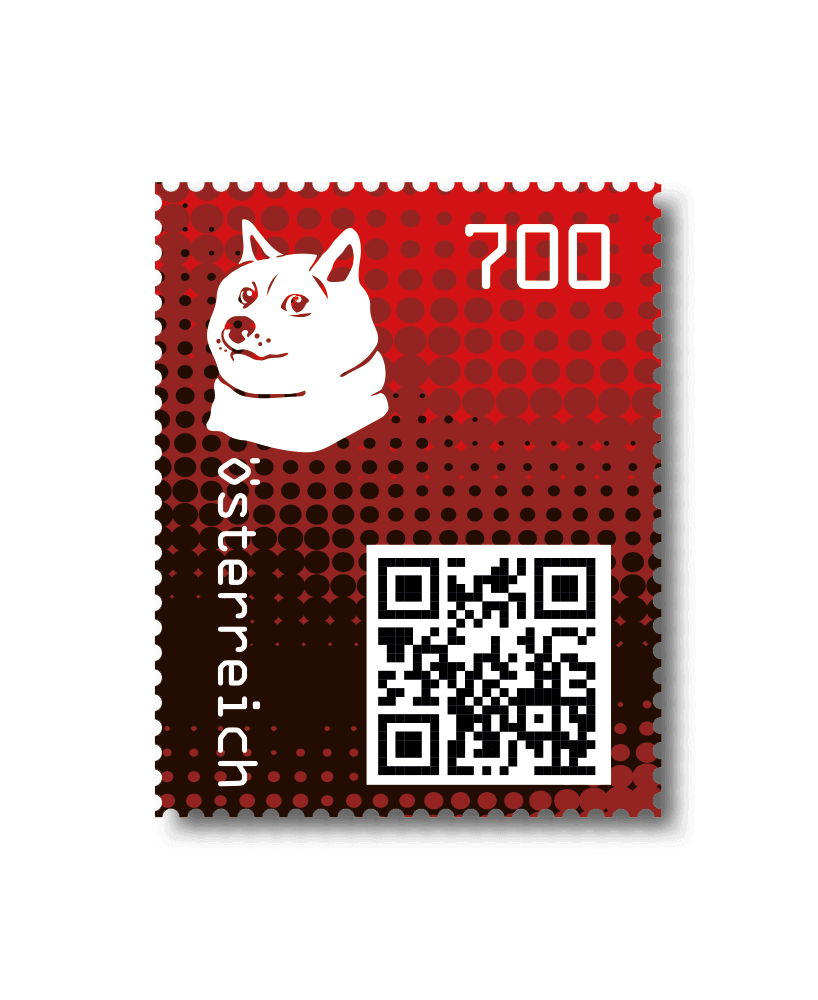 2020 - Crypto Stamp 2 Doge - Rot