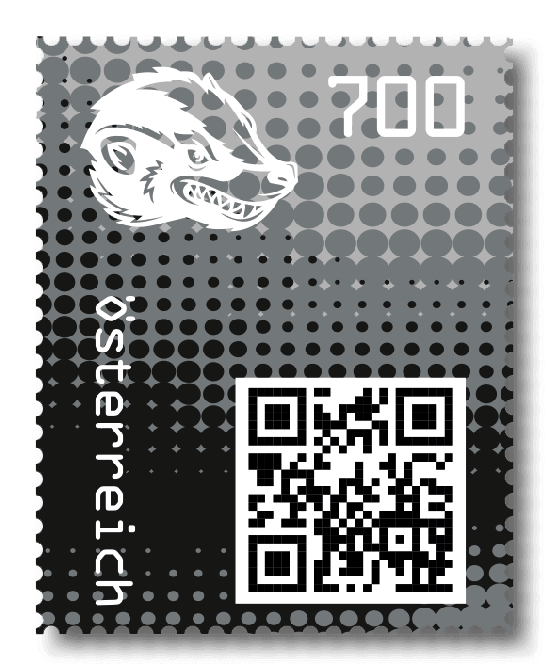 2020 - Crypto Stamp 2 Honigdachs - Schwarz