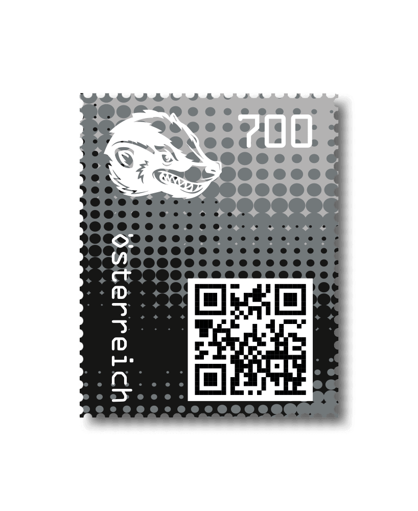 2020 - Crypto Stamp 2 Honigdachs - Schwarz