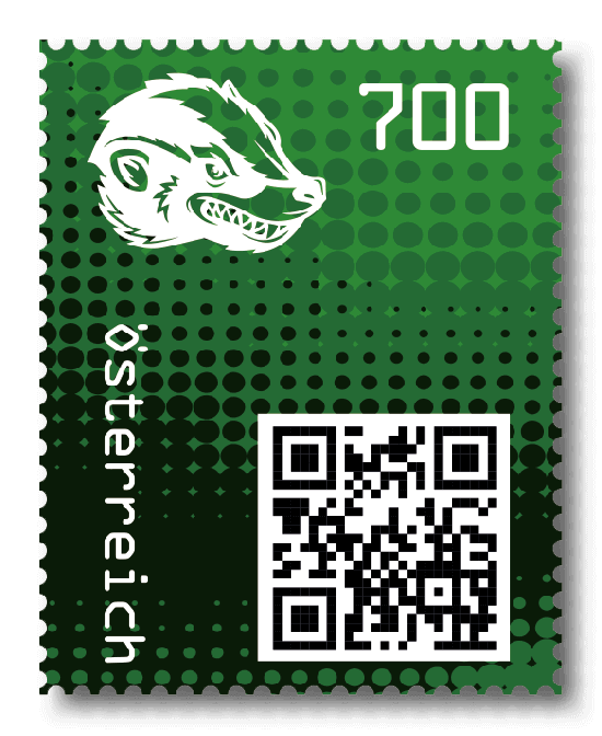 2020 - Crypto Stamp 2 Honigdachs - Grün