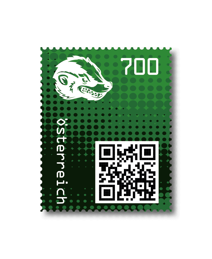 2020 - Crypto Stamp 2 Honigdachs - Grün