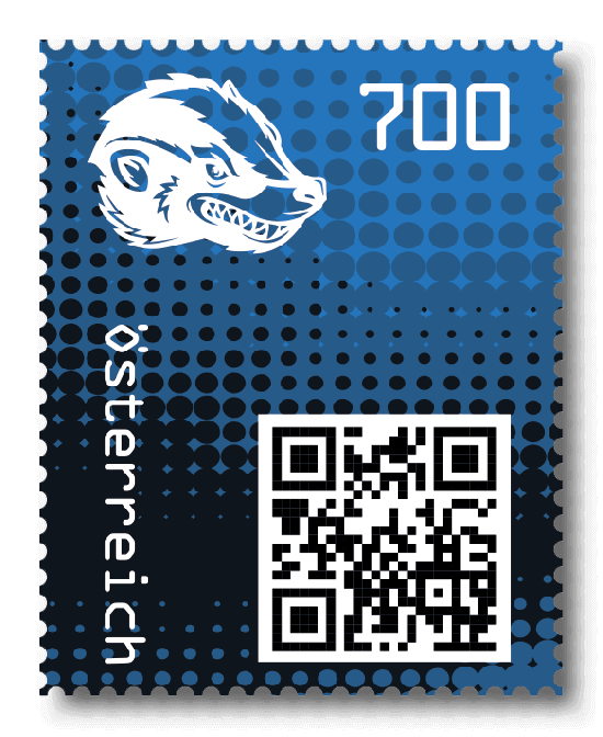 2020 - Crypto Stamp 2 Honigdachs - Blau