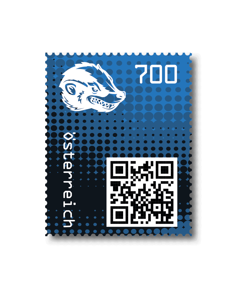 2020 - Crypto Stamp 2 Honigdachs - Blau