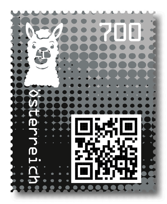 2020 - Crypto Stamp 2 Lama - Schwarz
