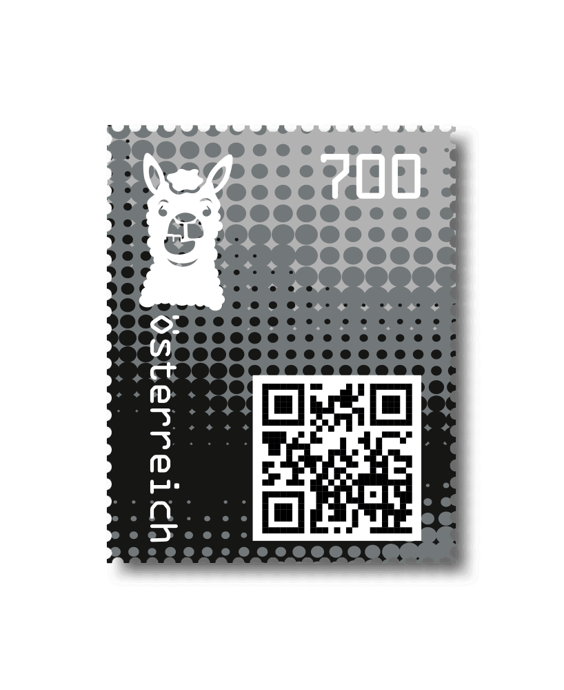 2020 - Crypto Stamp 2 Lama - Schwarz