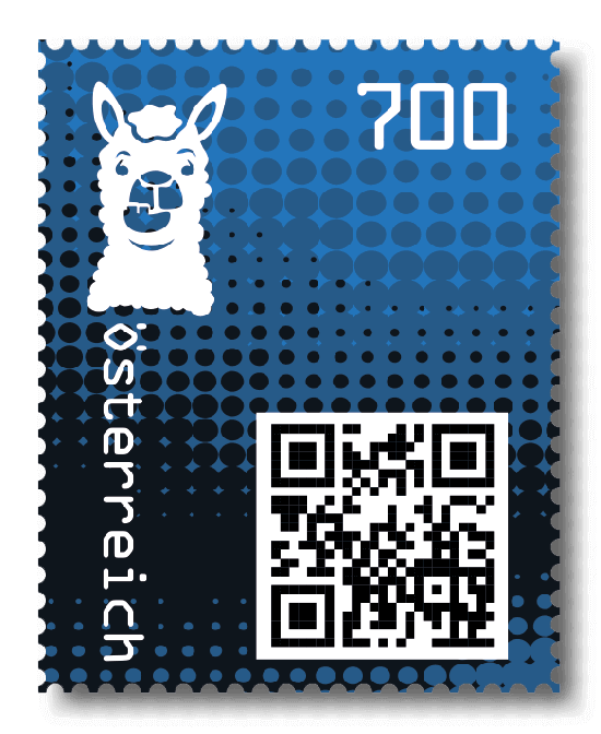 2020 - Crypto Stamp 2 Lama - Blau