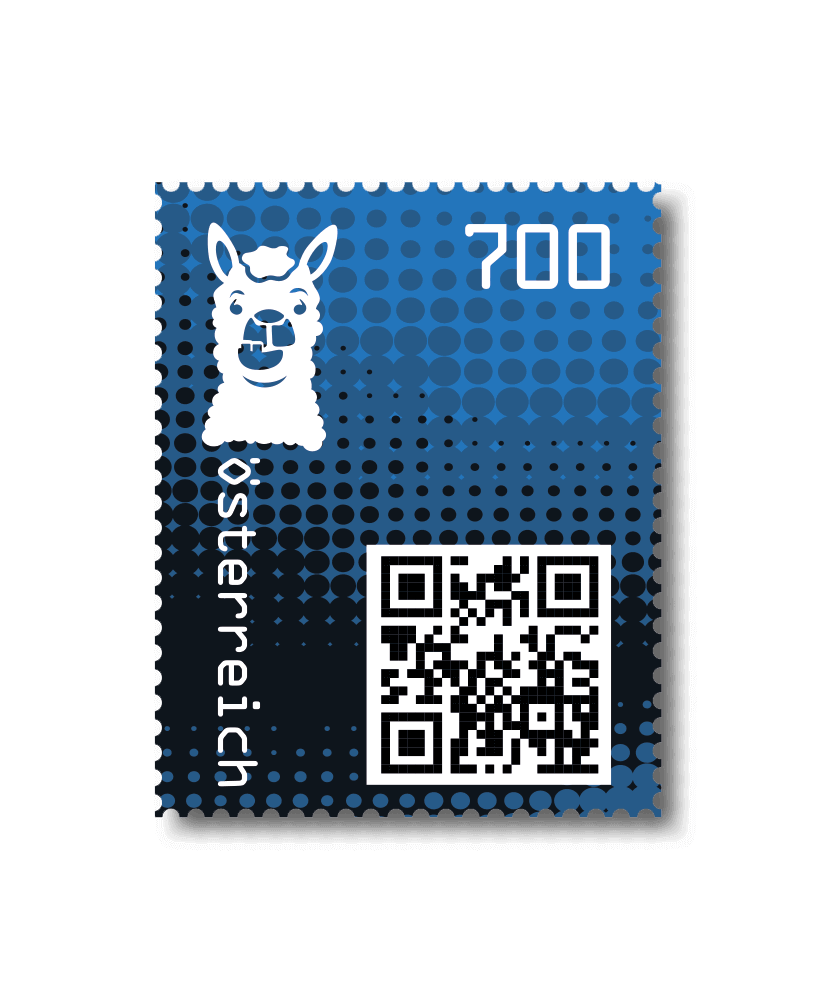 2020 - Crypto Stamp 2 Lama - Blau
