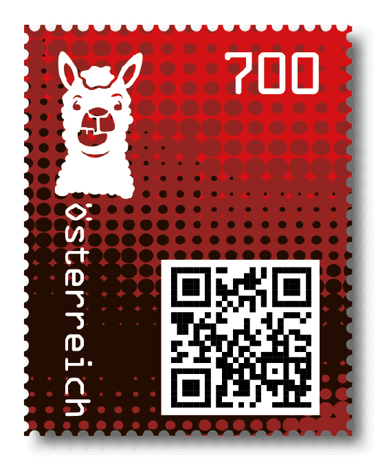 2020 - Crypto Stamp 2 Lama - Rot