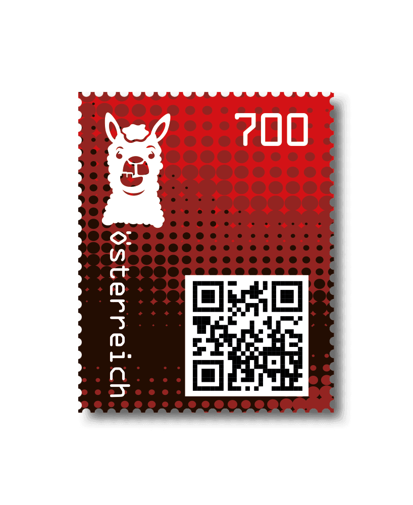 2020 - Crypto Stamp 2 Lama - Rot