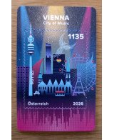 2026 - Fehldruck Crypto stamp „Vienna – City of Music“ - Hochhaus